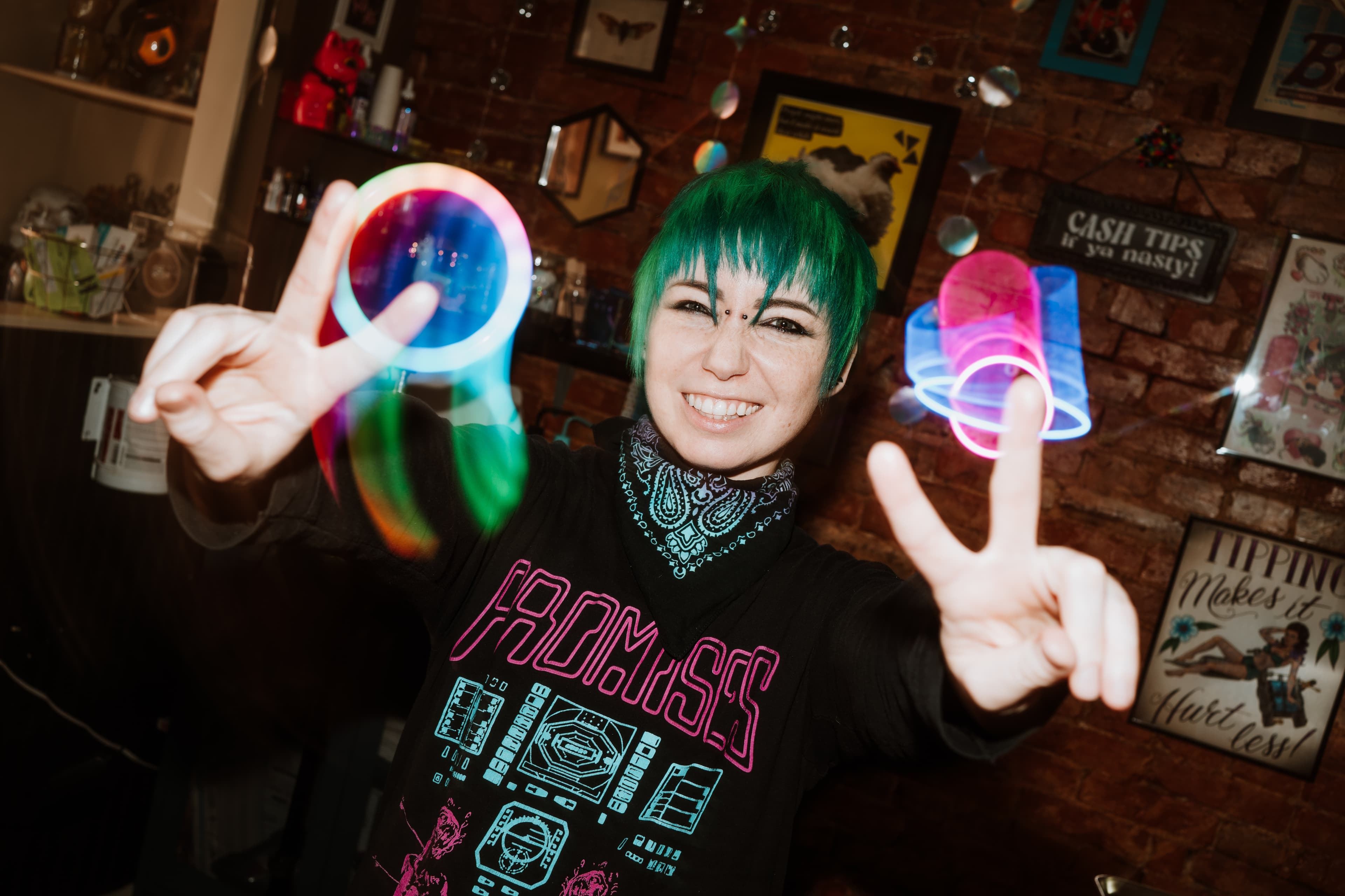 Bird, tattoo artist at Frequency Tattoo Company in Philadelphia