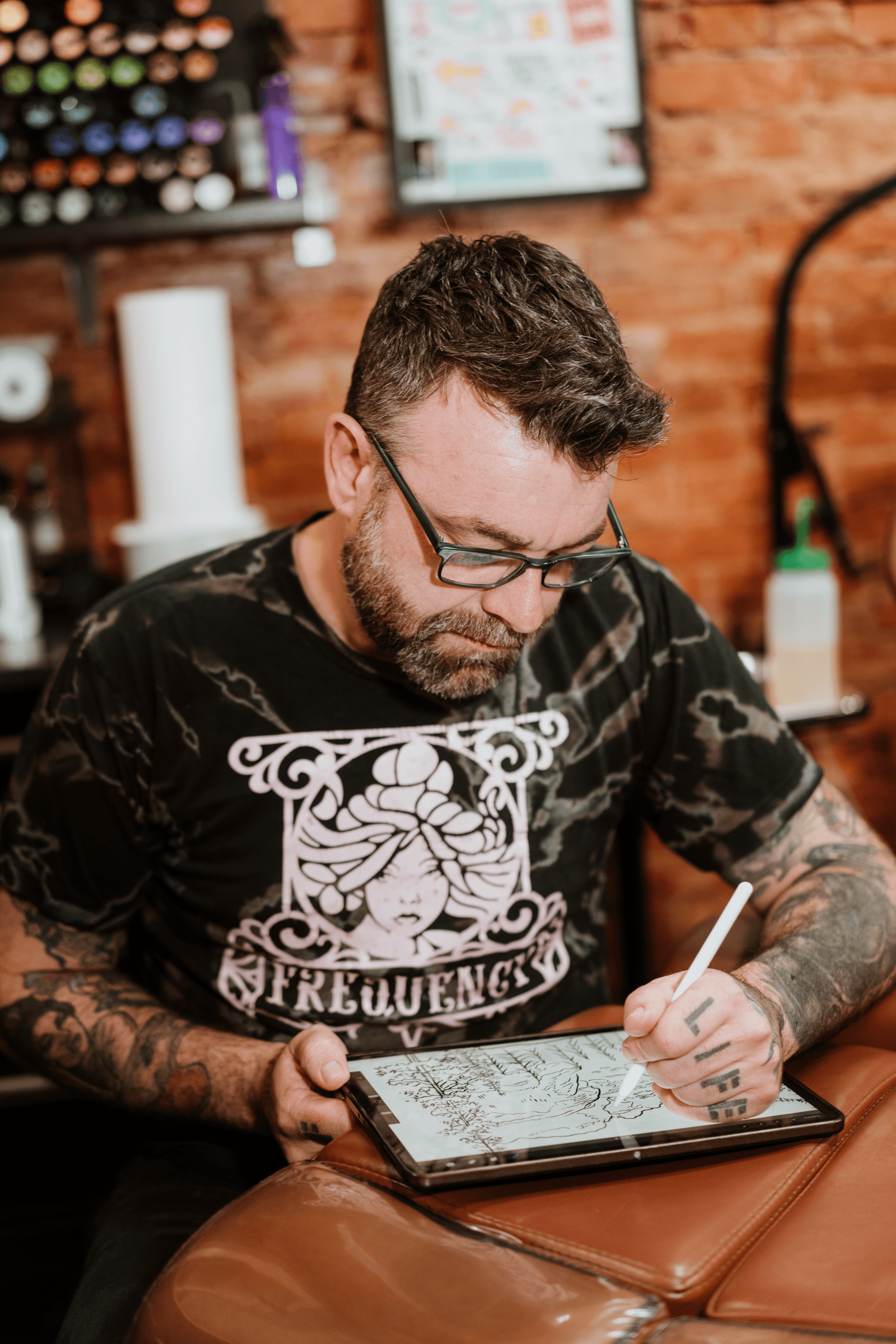 John Howie, tattoo artist at Frequency Tattoo Company in Philadelphia