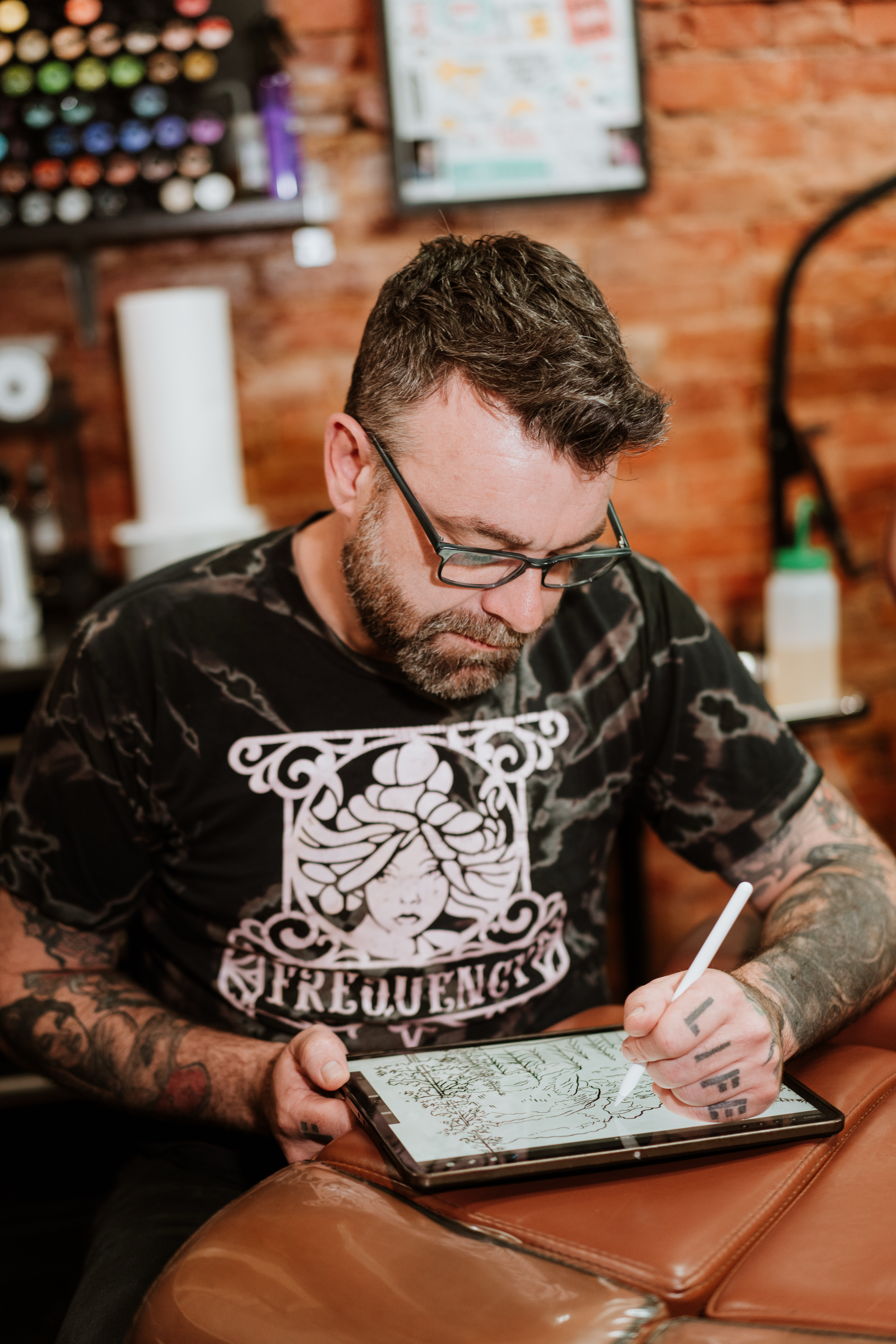 John Howie, tattoo artist at Frequency Tattoo Company in Philadelphia