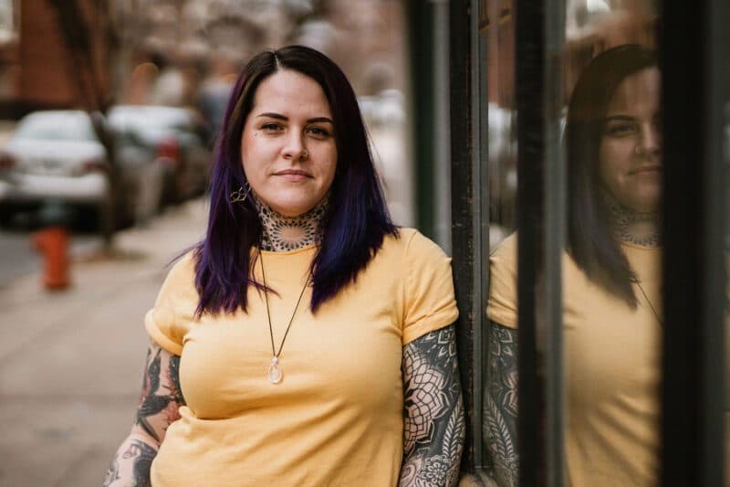 Liz Glitz, tattoo artist at Frequency Tattoo Company in Philadelphia